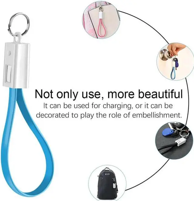 Alt view image 3 of 4 - Chain Micro USB Type C Lighting Cable Fast Charging Cable For iPhone 6s Charger Usbc Typec chain Cord Short Cabel