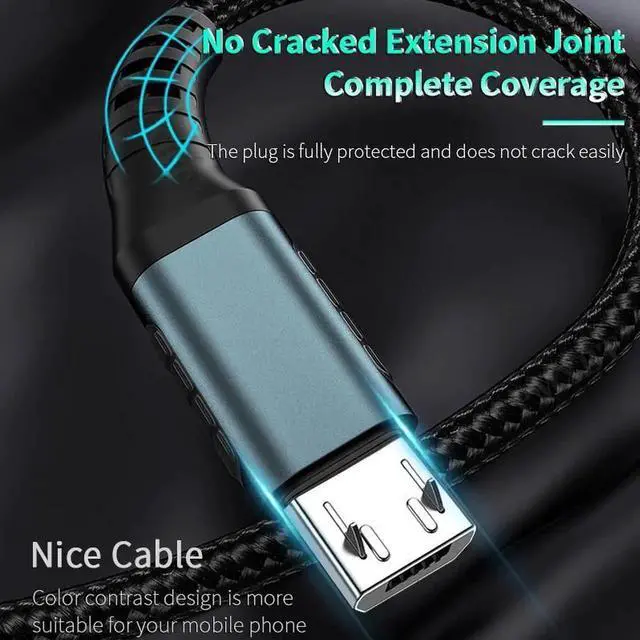 Alt view image 2 of 5 - Type C To Micro Usb Cable Fast Charging For 1M Mole Phone Charging Cable QC3.0 Charger Cord