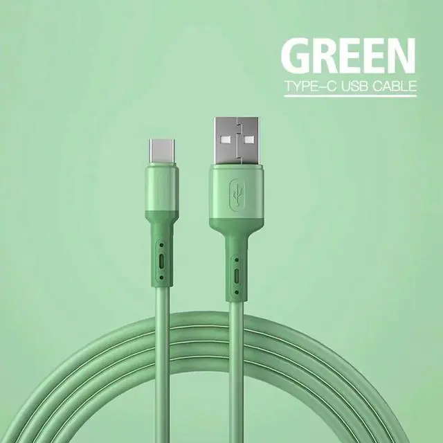 Alt view image 3 of 5 - Charging Type C Cable 5A USB C Liquid Soft Silicone Cord For 2M Mole Phone USB-C Charger Wire