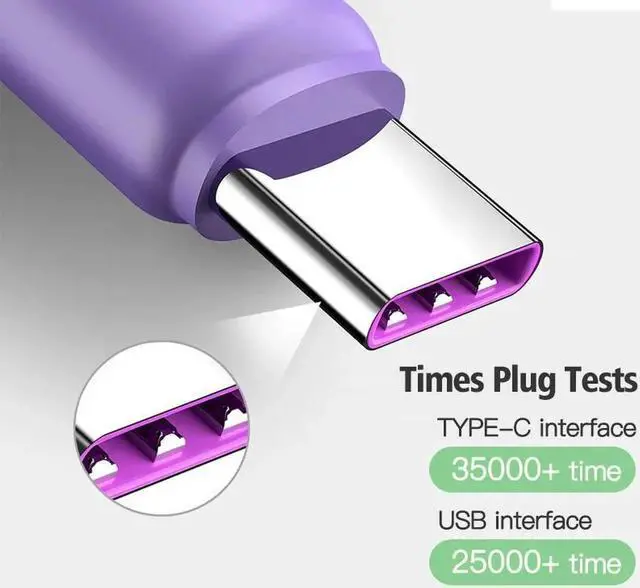 Alt view image 2 of 5 - Charging Type C Cable 5A USB C Liquid Soft Silicone Cord For 2M Mole Phone USB-C Charger Wire
