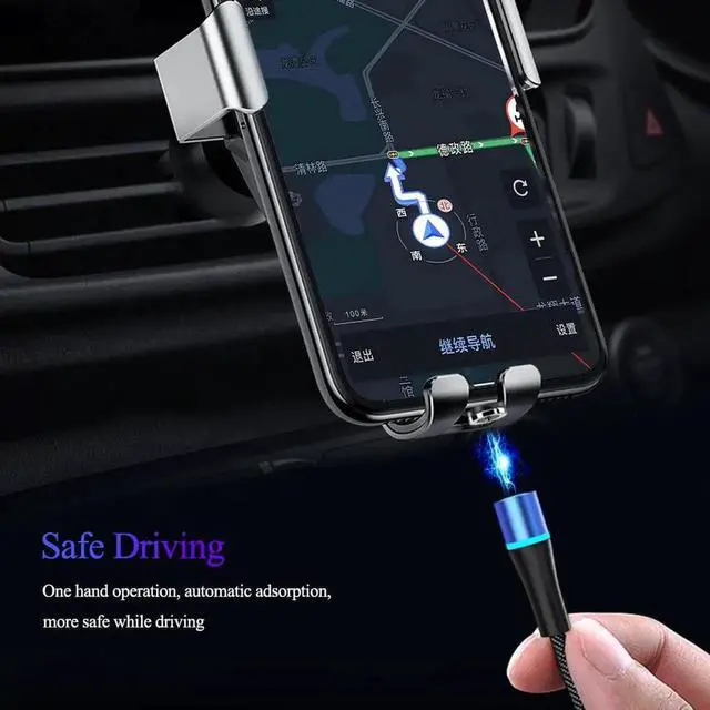 Alt view image 4 of 5 - 2M Magnetic Charging Cable Type C Magnet Charger Micro USB Cable Cord