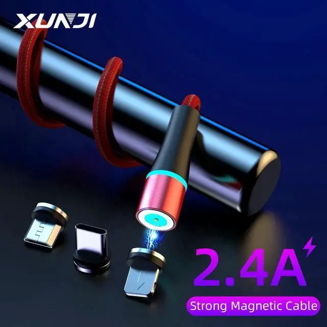 Alt view image 2 of 5 - 2M Magnetic Charging Cable Type C Magnet Charger Micro USB Cable Cord