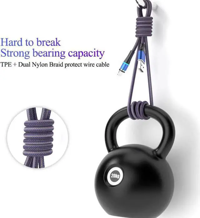 Alt view image 5 of 5 - 2M Magnetic Charging Cable Type C Magnet Charger Micro USB Cable Cord