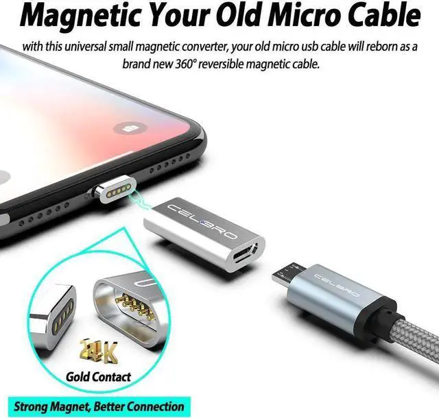 Alt view image 2 of 5 - Magnetic Adapter Micro Usb Magnet Usb Charge Cable Kabel Converter Usb C Adapter for Macbook Pro S8 LeEco Le Pro3 Nokia