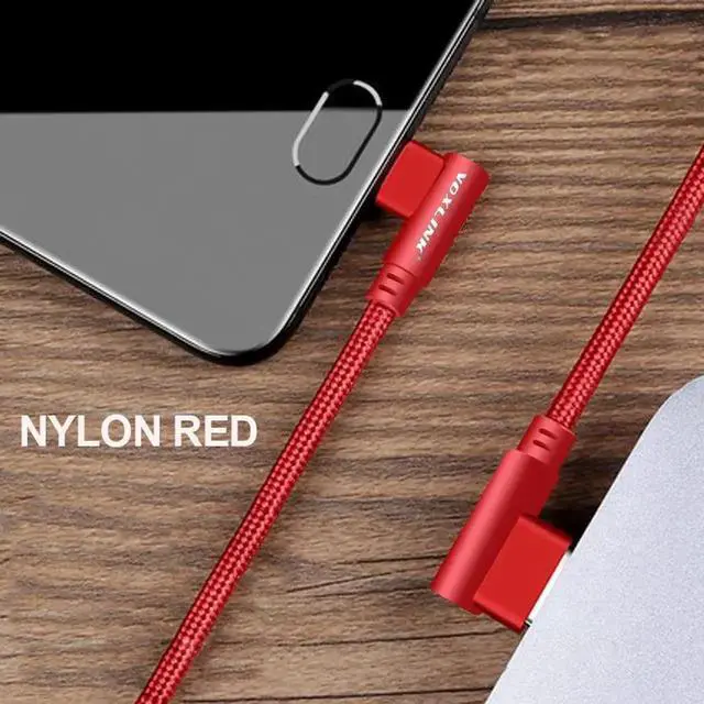 Alt view image 2 of 5 - USB Type C 90 Degree Fast Charging usb c cable Type-c Cord Charger usb-c For S8 S9 Note 9 8 mi8 mi6