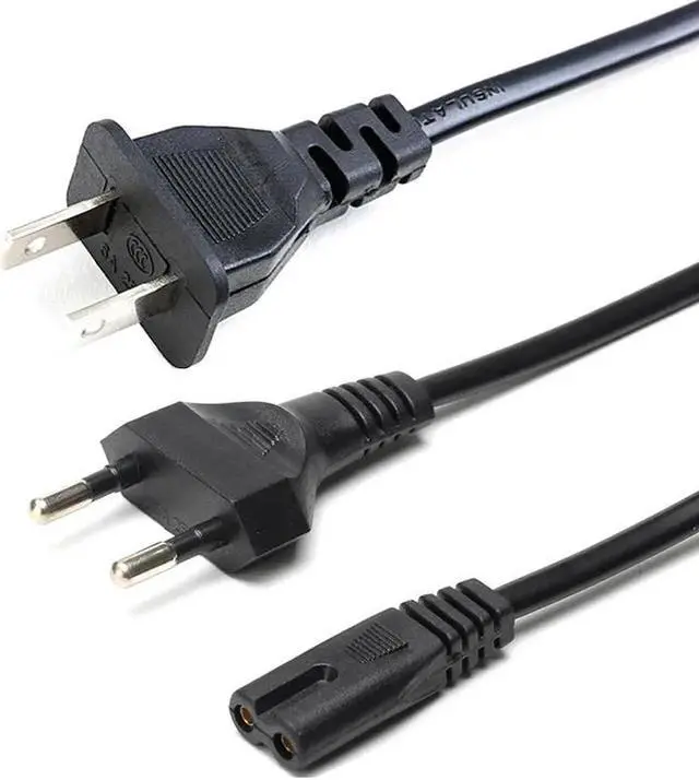 Main image of 1.5M 2 Pin Prong US EU to C7 Extension Cable Power Supply Cord America European Figure 8 Power Cable For PS4 Laptop Lighting