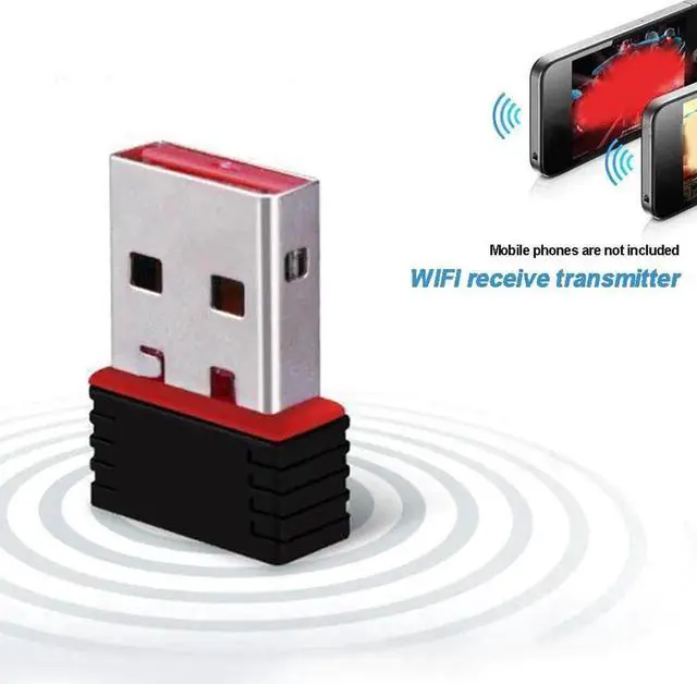 Alt view image 4 of 5 - Mini Network Card Wifi Adapter USB 150Mbps Dongle LAN For PC Wireless