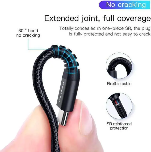 Alt view image 5 of 5 - 60W Usb Type C To Type C Cable Usbc PD Cable Fast Quick Charge QC 4.0 for S20 Ultra Note 20 Plus Redmi Note 9 Pro