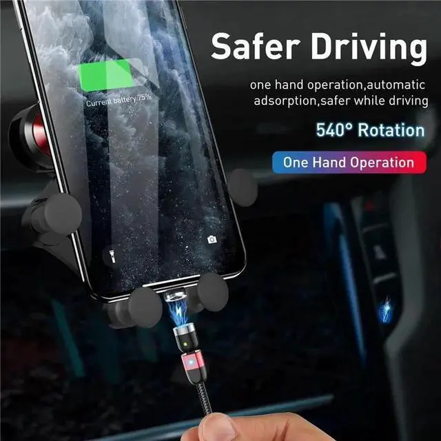 Alt view image 3 of 5 - Magnetic Cable Micro USB Type C Charger Cable For iPhone 11 3A Fast Charging Magnet Charge 2020 NEW Charging Wire