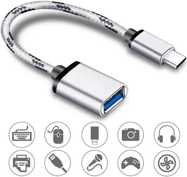 Main image of 2.0 Type C Male To 2.0 A Female OTG Cord Adapter Type-C OTG Adapter Cable For Sansumg LG HTC Andriod