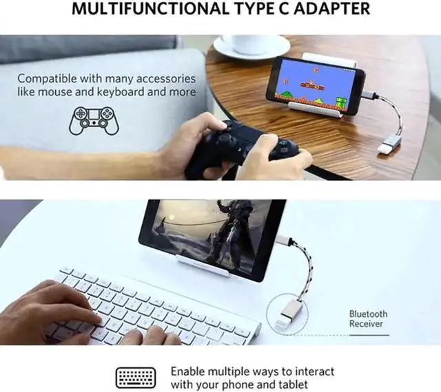 Alt view image 2 of 5 - 2.0 Type C Male To 2.0 A Female OTG Cord Adapter Type-C OTG Adapter Cable For Sansumg LG HTC Andriod