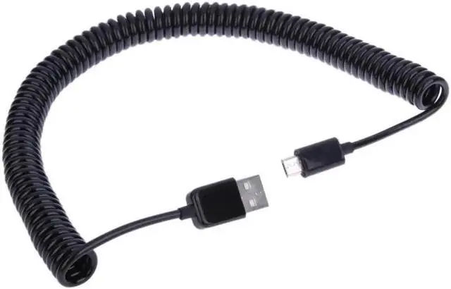 Main image of 25cm- Extend Spiral Coiled USB 2.0 A Male to Micro USB B 5Pin Male Adaptor M to M Spring Cable for computer/Tablet PC/Pad