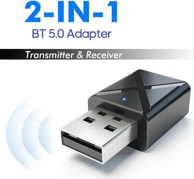 Alt view image 5 of 5 - USB Bluetooth 5.0 Transmitter Receiver BT 3.5 mm AUX Jack 3 IN 1 Stereo Audio Music Wireless Bluetooth Adapter For TV Car