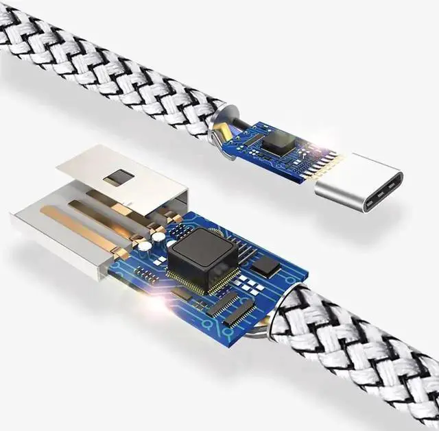 Alt view image 3 of 5 - 2.4A Fast Charging USB Type C Cable for Galaxy S8 S9 Type-C Mole Phone USB C Cable