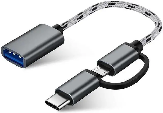 Main image of 2In1 Micro USB Type C OTG Cable Adaoter For Mi 9 Redmi Note 8 Pro 10 P30 S10 S9 A50 7T 7