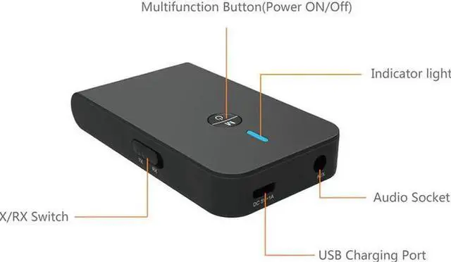 Alt view image 3 of 5 - 5.0 Bluetooth Adapter Wireless Audio Bluetooth Transmitter Receiver for PC TV Car 3.5mm AUX Music Receiver Sender Adaptador