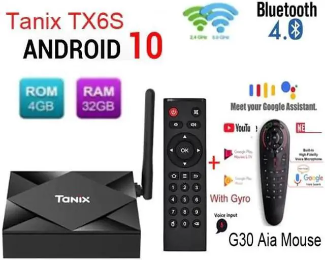 Main image of TX6S android 10 TV Box H616 4g 32g/64g with 2.4g&5g wifi,BT,optional g10 voice air mouse 2g 8g 2.4g wifi no BT 100m lan