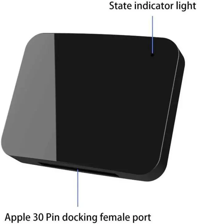 Alt view image 2 of 5 - Bluetooth 5.0 Wireless Receiver 30 Pin BT 5.0 Stereo o Adapter Mini Portable Music Receiver Compatible with Teac TC-5