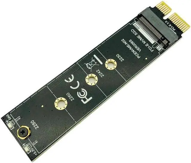 Alt view image 5 of 5 - NVMe SSD PCI-E Adapter PCI Express 3.0 x1 M Key Connector High Speed Expansion Card Support 2230 2242 2260 2280 Size SSD