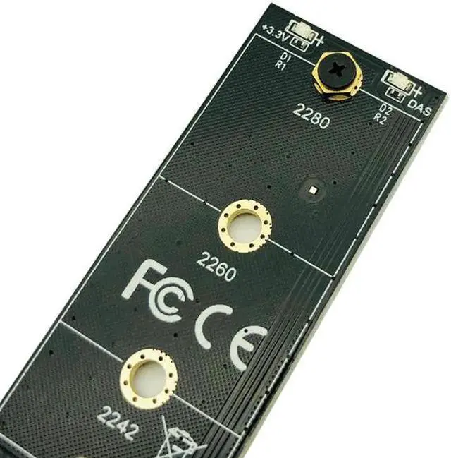 Alt view image 4 of 5 - NVMe SSD PCI-E Adapter PCI Express 3.0 x1 M Key Connector High Speed Expansion Card Support 2230 2242 2260 2280 Size SSD