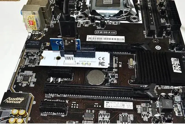 Alt view image 3 of 5 - to PCI-E 4X Riser Card M2 Key M to PCIe X4 Adapter with LED Voltage indicator NGFF riser for NVMe for Bitcoin Miner Mining