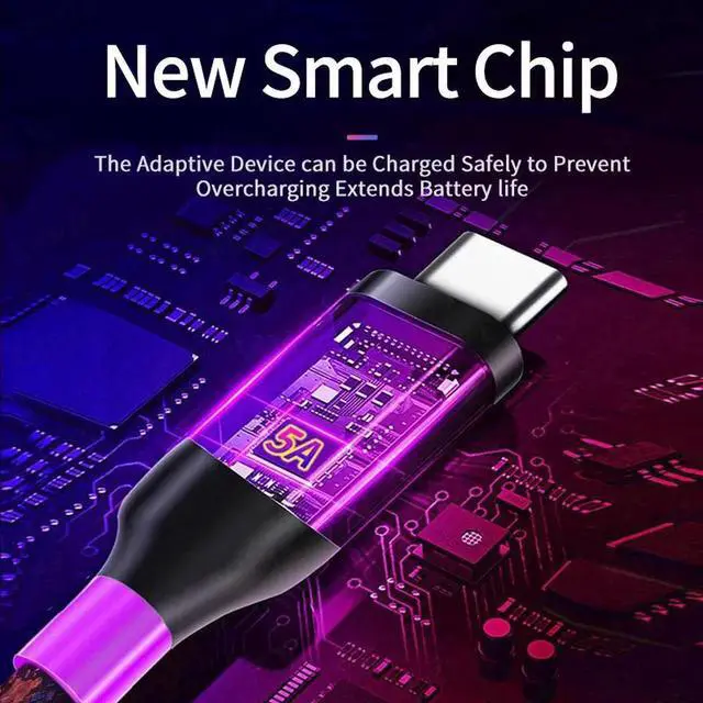 Alt view image 2 of 5 - 5A USB Type C Cable For P40 Mate P30 Pro Supercharge Quick Charge 3.0 For Poco F2 Pro Fast Charging Charger Wire