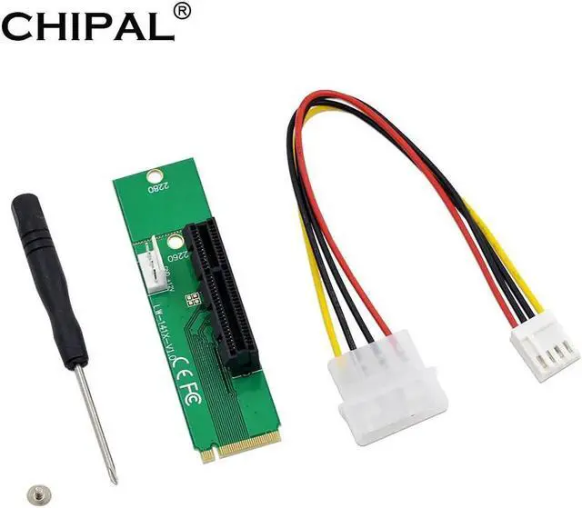 Alt view image 5 of 5 - High Quality NGFF M.2 to PCI-E 4x 1x Slot Riser Card Adapter M2 to PCIE X4 X1 Converter For Bitcoin Litecoin Miner Mining