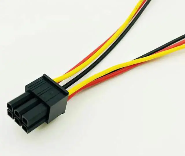 Alt view image 3 of 5 - 5pcs/lot Dual 4 Pin to 6 Pin Molex PCI-E External Graphics Card Power Cable Converter Adapter High Quality for BTC Miner Mining