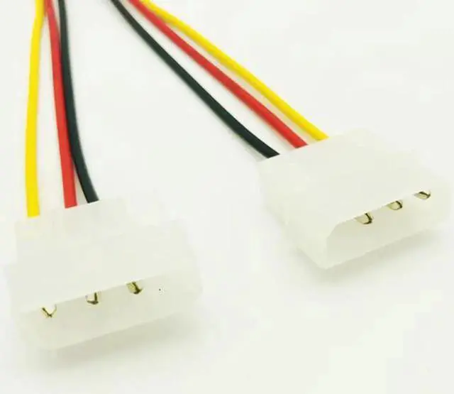 Alt view image 4 of 5 - 5pcs/lot Dual 4 Pin to 6 Pin Molex PCI-E External Graphics Card Power Cable Converter Adapter High Quality for BTC Miner Mining