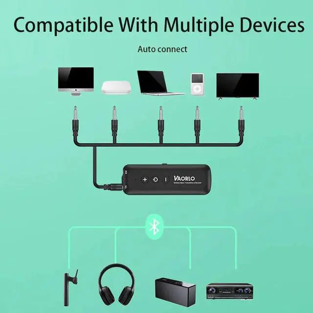 Alt view image 5 of 5 - 4-IN-1 Bluetooth 5.0 Audio Receiver Transmitter AUX RCA 3.5MM USB Jack Stereo Wireless Adapters Dongle With Mic For Car TV PC