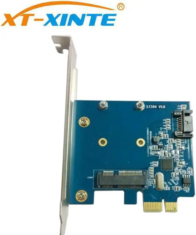 Alt view image 5 of 5 - PCI-E Expansion Card PCI-Express SATA 3.0 + mSATA 3.0 Adapter Card LT304 High-Speed Transmission Desktop Dedicated SSD
