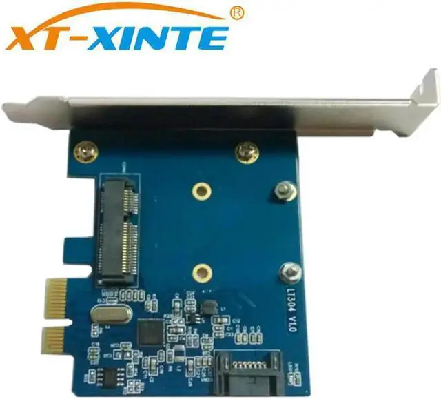 Alt view image 4 of 5 - PCI-E Expansion Card PCI-Express SATA 3.0 + mSATA 3.0 Adapter Card LT304 High-Speed Transmission Desktop Dedicated SSD