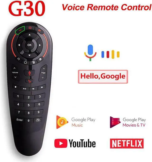 Alt view image 4 of 5 - Voice Remote Control 2.4G Wireless Air Mouse G30 33 keys IR learning Gyro Sensing Smart Remote for Android TV BOX Game PC