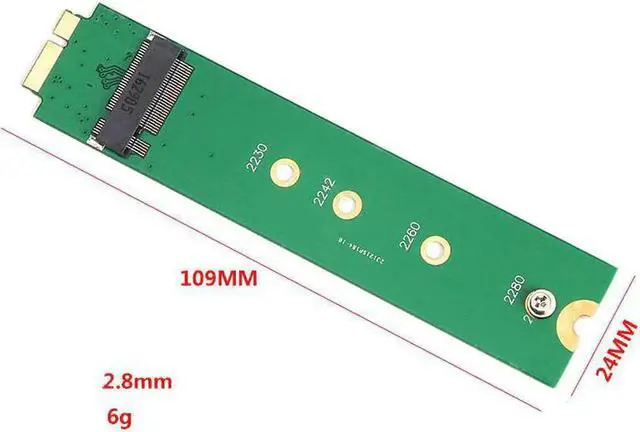 Alt view image 5 of 5 - NGFF SSD to A1369 A1370 Adapter for 2010 2011 MacBook Air M2 SSD Converter Card Suppor 2230 2242 2260 2280 Solid State Drive