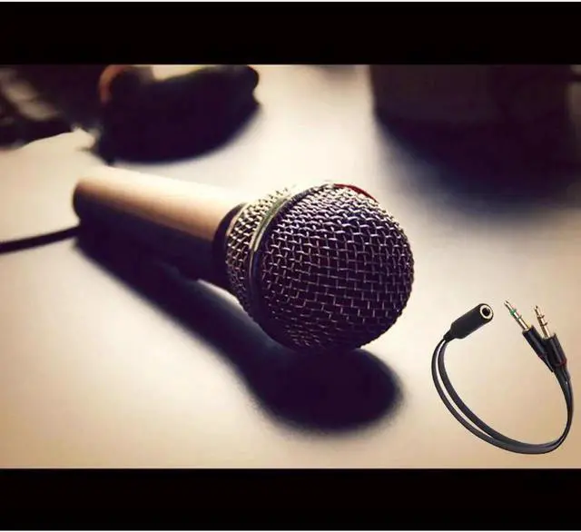 Alt view image 3 of 5 - 3.5mm Jack Microphone Headset Audio Splitter Cable 2 Aux Female to Cables Headphone Computer Extension For phone Male Mic P8P1