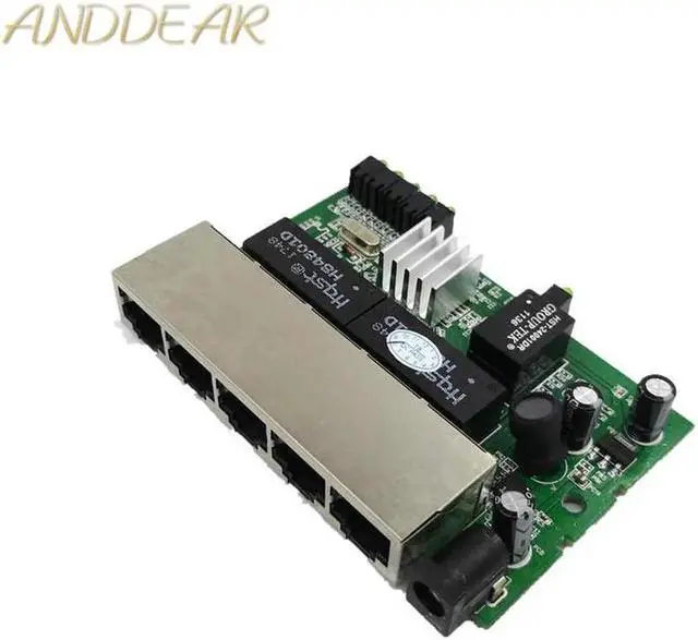 Alt view image 3 of 5 - 5 Port Gigabit Ethernet Switch module cheapest network switches module 10/100/1000mbps US EU plug switch lan combo