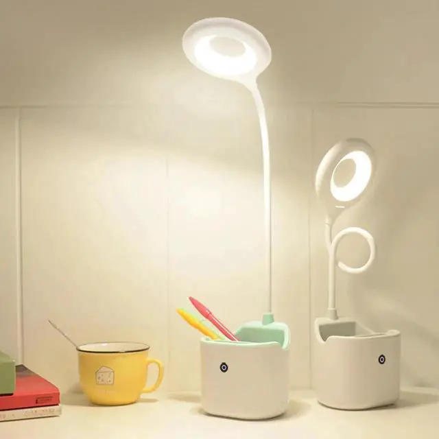 Main image of 1500mah Rechargeable Led table Touch Lamp Desk lamps USB Flexible Children Reading light With phone hoder pen holder