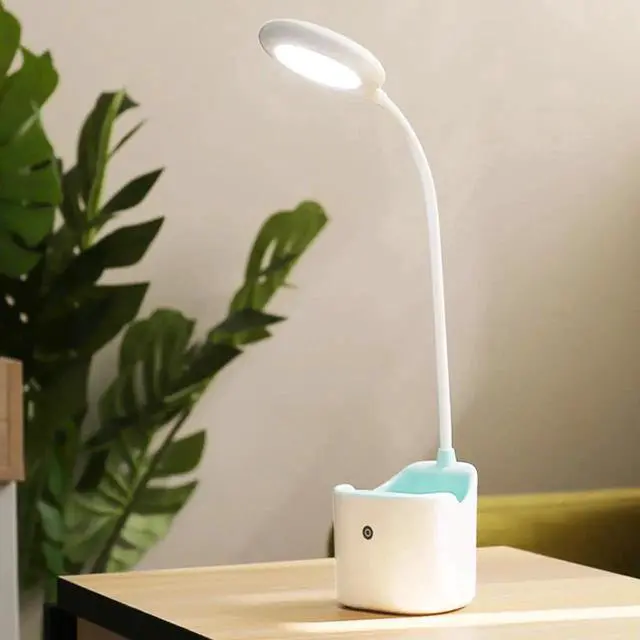 Alt view image 5 of 5 - 1500mah Rechargeable Led table Touch Lamp Desk lamps USB Flexible Children Reading light With phone hoder pen holder
