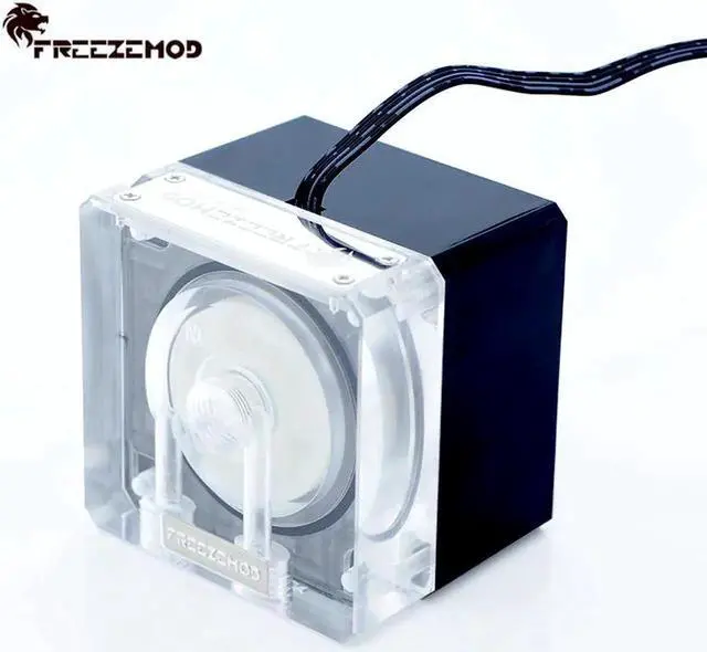 Alt view image 2 of 5 - Compute cooling pc water cooler mute pump PWM intelligent flow 800L/H 12V/5V RGB light aure. PU-FS4M-J