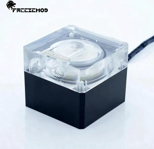 Alt view image 3 of 5 - Compute cooling pc water cooler mute pump PWM intelligent flow 800L/H 12V/5V RGB light aure. PU-FS4M-J