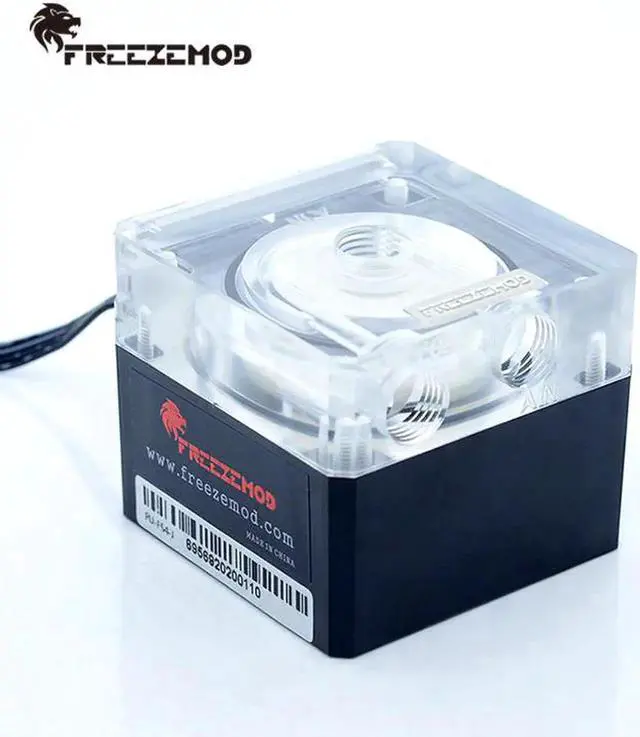 Alt view image 4 of 5 - Compute cooling pc water cooler mute pump PWM intelligent flow 800L/H 12V/5V RGB light aure. PU-FS4M-J