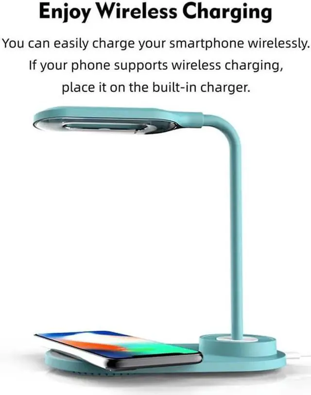 Alt view image 4 of 5 - Charging Led Lamp USB LED Folding Desk Table Reading Lamp For Phone Charging Table Bedroom Study Lamp Portable Light