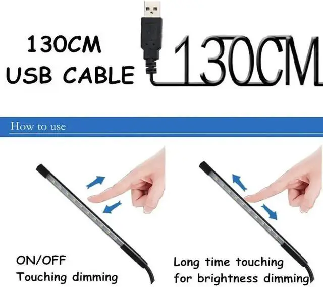 Alt view image 2 of 5 - Table Lamp Usb Study Desk Lamp Adjustable Eye Protection Reading Light Touch Dimmable Flexible Solid Clip Desk Lamp Home