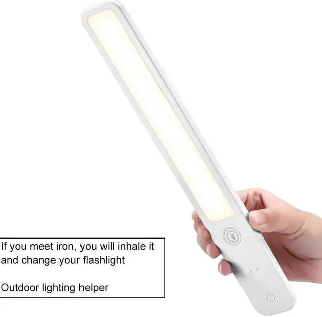 Alt view image 3 of 5 - 2 In 1 Wireless LED Desk Lamps USB Rechargeable Table Lamp For Study 3 Mode Eye Protection Reading Light Portable Wardrobe Light