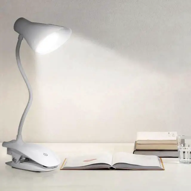 Alt view image 4 of 5 - 4 Models USB Table Light Flexo Lamps Table Clip Wireless Table Lamp Study 3 Modes Touch Rechargeable LED Reading Desk Lamp
