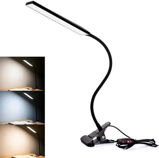 Main image of USB Rechargeable Led Desk Lamp 5W LED Clip on Desk Lamp with 3 Modes 48pcs lamp beads Dimmer 14 Levels Clamp Table Lamp