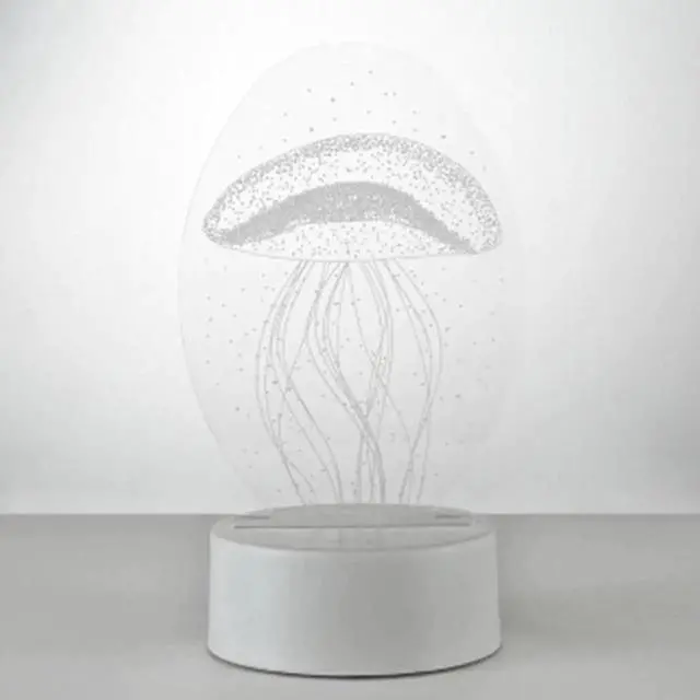 Alt view image 5 of 5 - Light Table Lamp 3D Christmas Xmas Atmosphere Art Kid LED USB Charging Creative Cute Night Light Gifts Decoration