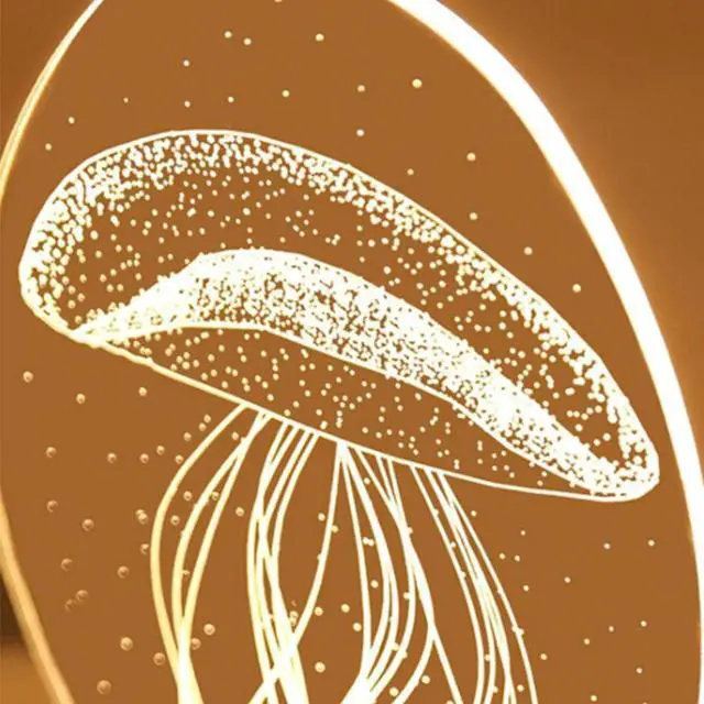 Alt view image 2 of 5 - Light Table Lamp 3D Christmas Xmas Atmosphere Art Kid LED USB Charging Creative Cute Night Light Gifts Decoration