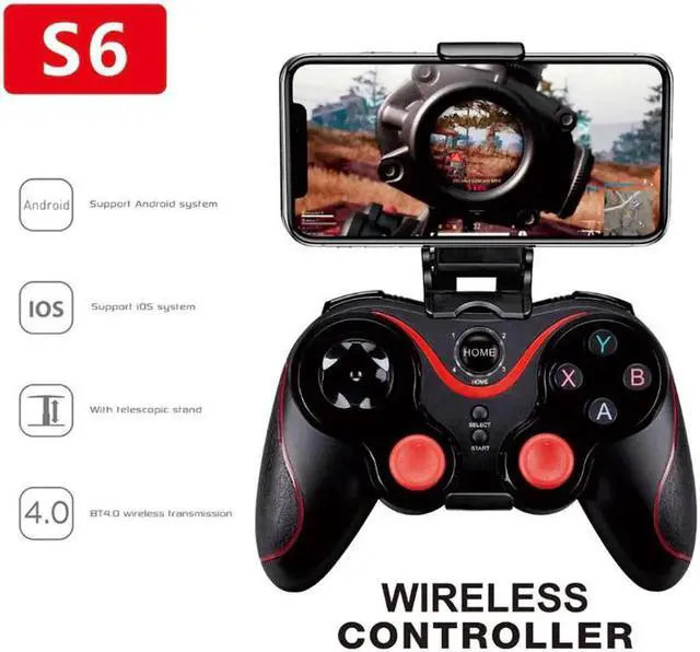 Alt view image 5 of 5 - Bluetooth Android IOS Gamepad S6 Joystick Game Controller BT4.0 Joystick For Mobile Phone Fit PC Tablet Games