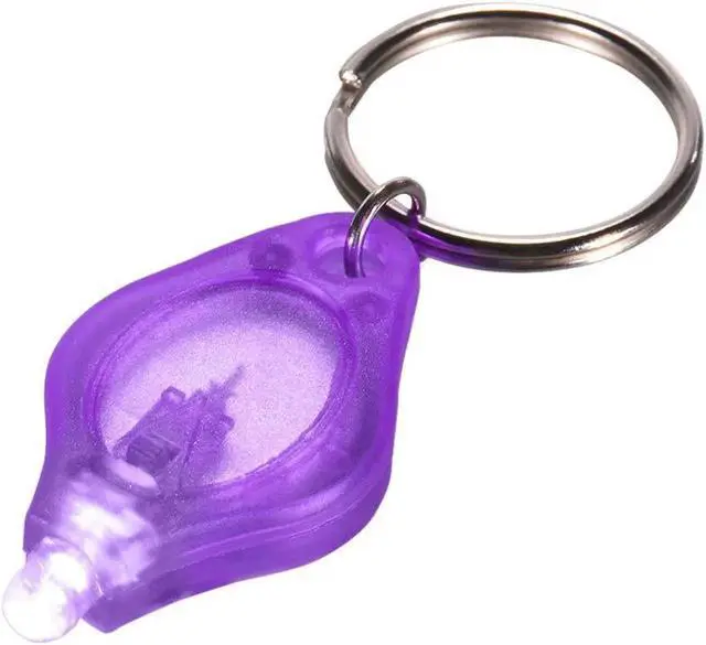 Main image of 395nm Purple UV LED Mini Keychain light LED Flashlight Torch Black light Lamp Id Currency Passports Cat Dog pet urine Detector